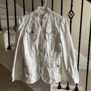 Banana Republic Sz M White Jean jacket.